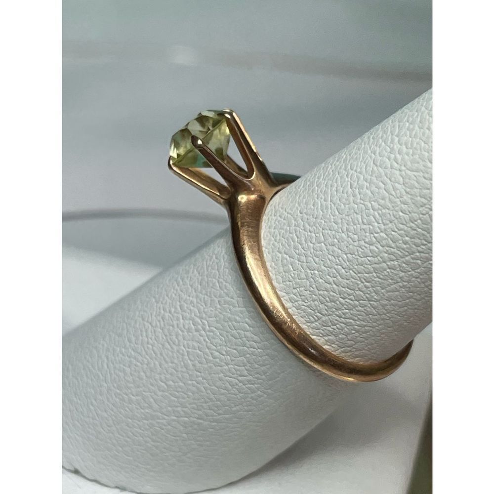 Vintage 10k yellow gold yellow sapphire ring - Picture 9 of 9